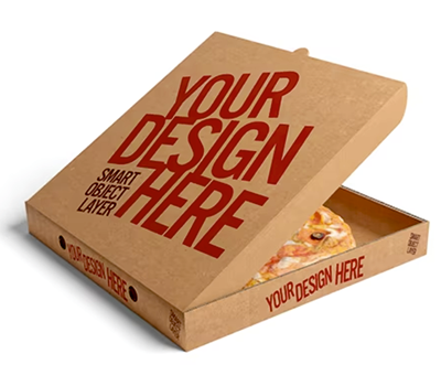 1 Color Printed Brown Pizza Boxes